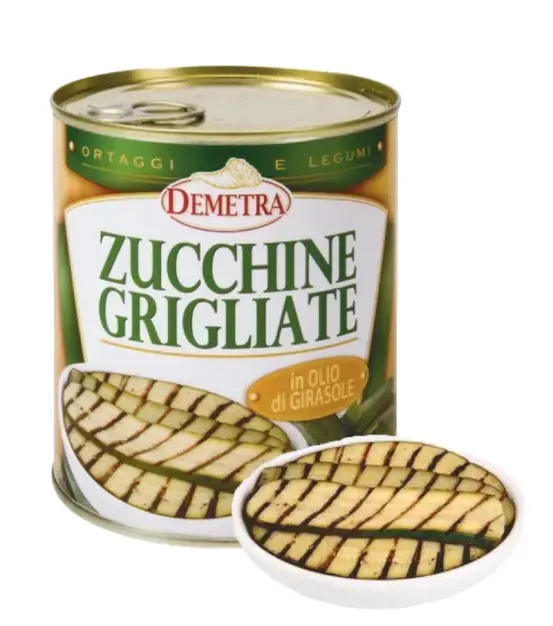 ZUCCHINE GRIGLIATE DEMETRA OLIO GIRASOLE GR 800