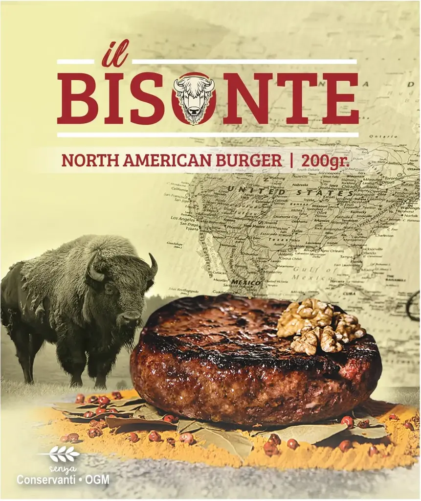 HAMBURGER DI BISONTE NORTH AMERICA 200 GR X 12 PZ A CT