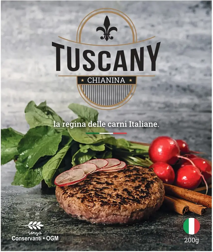 HAMBURGER TUSCANY DI CHIANINA 200 GR X 12 PZ A CT