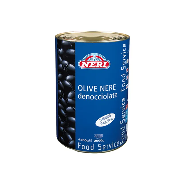 [6696] OLIVE NERE DENOCCIOLATE 4500 GR LATTA 2 KG SGOCC