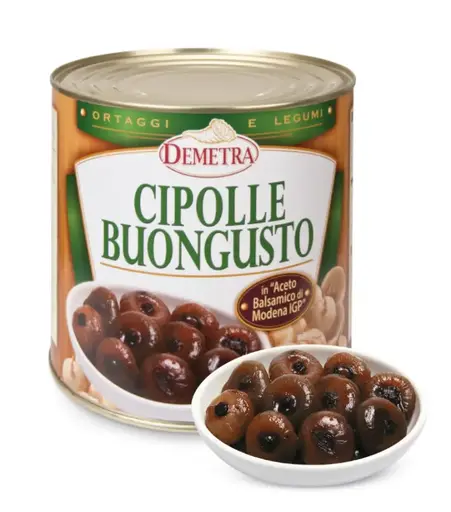 [6735.8] CIPOLLE BUONGUSTO IN ACETO BALSAMICO DEMETRA IN LATTA KG 2.7