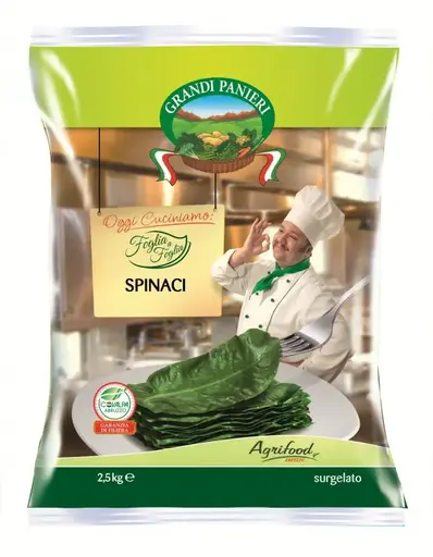 [AGRIFOOD002] CSPFF01 - SPINACI FOGLIA A FOGLIA SURGELATI GP KG. 2,5