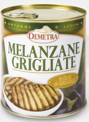 [DEMETRA123R] MELANZANE GRIGLIATE DEMETRA OLIO GIRASOLE LATTA GR 800