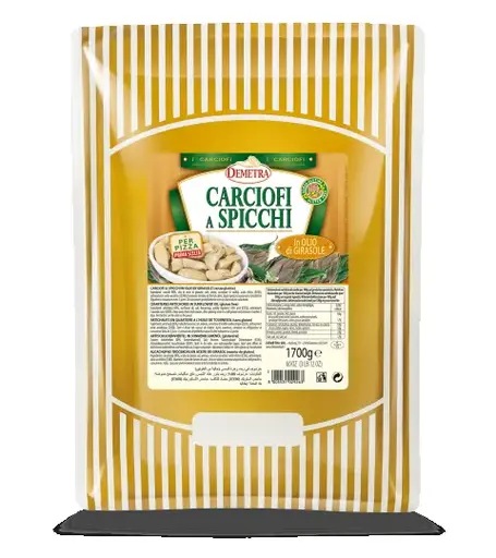[DEMETRA31P] CARCIOFI SPICCHI ALL'OLIO DI GIRASOLE DEMETRA BUSTA KG 1.7