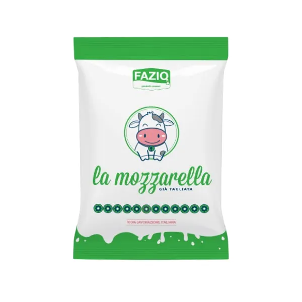 [FAZIO001] MOZZARELLA JULIENNE KG 2 IN BUSTA VERDE FAZIO