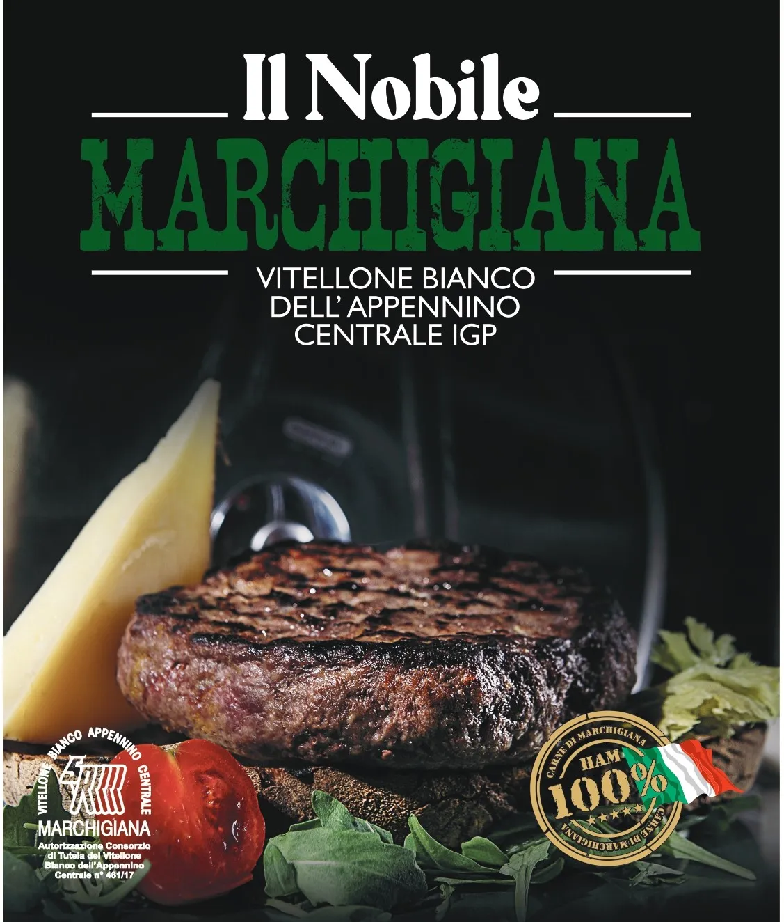 [HAM002] HAMBURGER DI MARCHIGIANA IGP IL NOBILE 200 GR X 12 PZ A CT