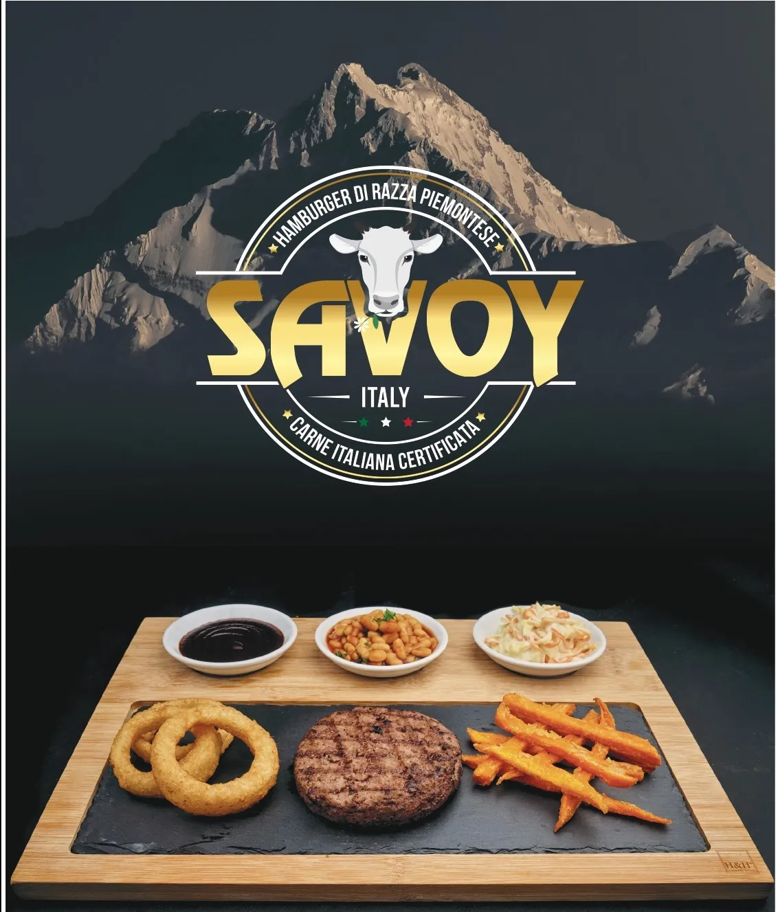 [HAM003] HAMBURGER DI FASSONA PIEMONTESE SAVOY 200 GR X 12 PZ A CT