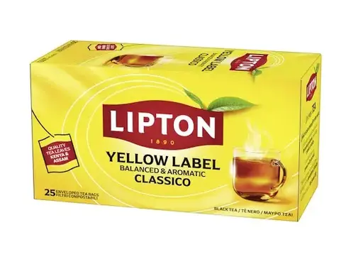 [QFOOD026R] THE LIPTON YELLOW X 25 FILTRI
