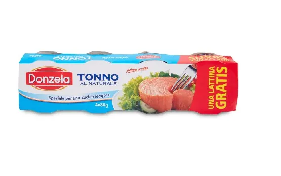[X001262] TONNO DONZELA NATURALE GR 80X3 + 1 OM.