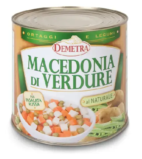 [DEMETRA38223C] MACEDONIA DI VERDURE AL NATURALE  DEMETRA LATTA KG. 3