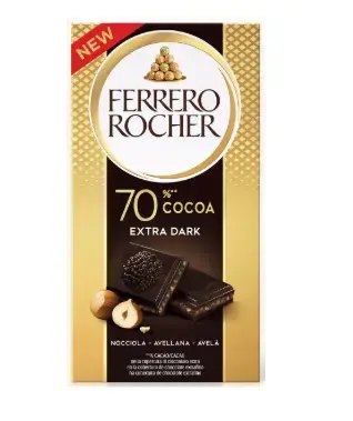 [FERRERONEW01] E128 - ROCHER TAVOLETTA FOND/NOCCIO DARK 70% G 90 X 8